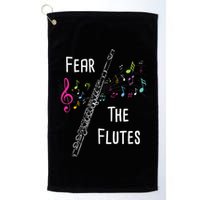 Fear The Flutes Flute Player Flutist Marching Band Music Golf Towel