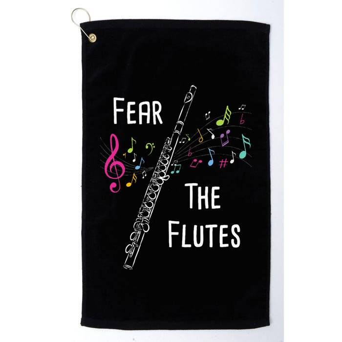 Fear The Flutes Flute Player Flutist Marching Band Music Golf Towel