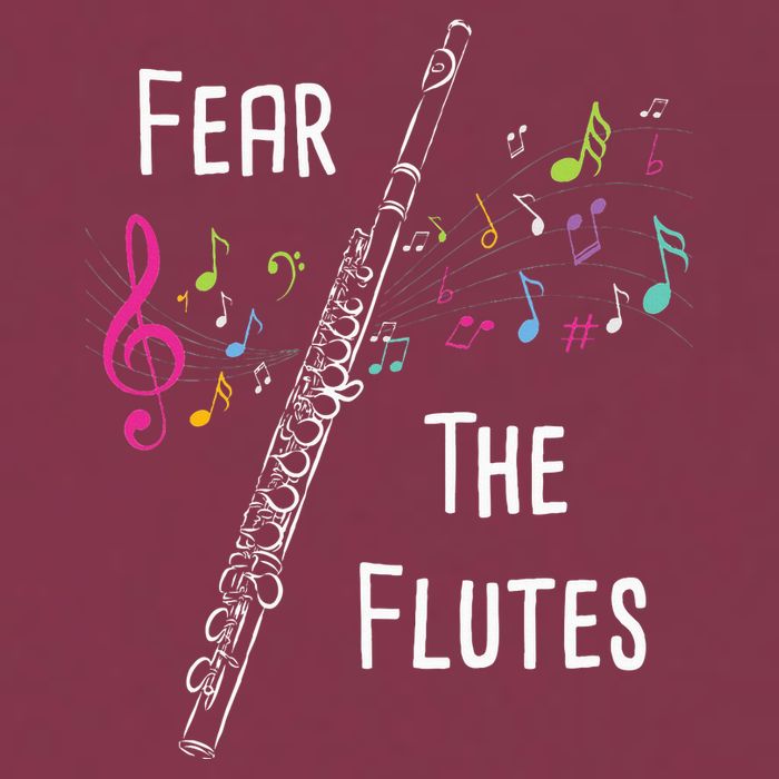 Fear The Flutes Flute Player Flutist Marching Band Music 16oz Travel Tumbler