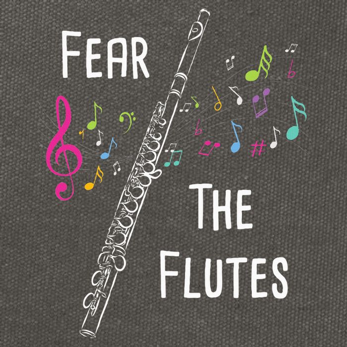 Fear The Flutes Flute Player Flutist Marching Band Music Cotton Canvas Backpack