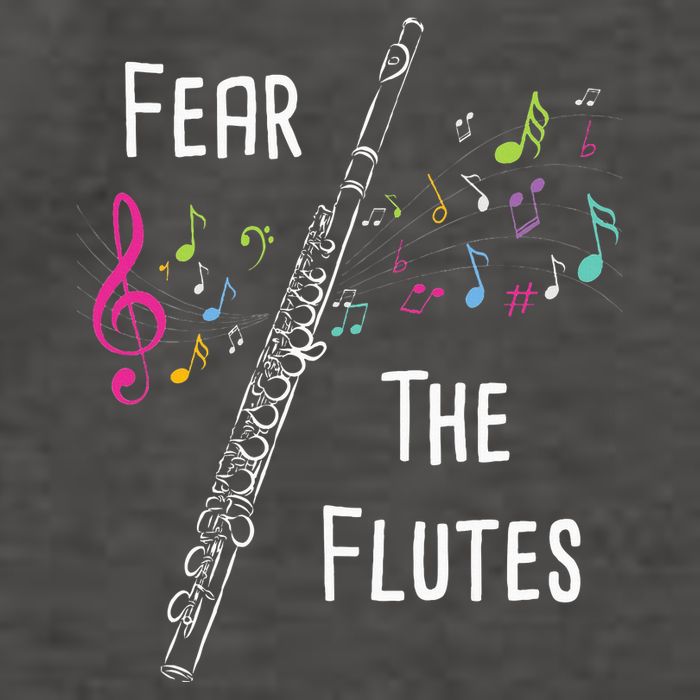 Fear The Flutes Flute Player Flutist Marching Band Music Vector Backpack