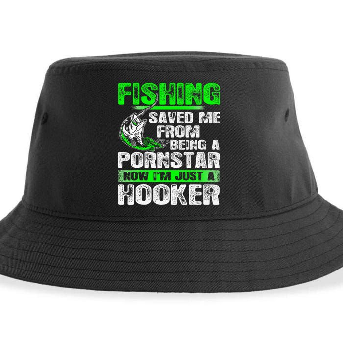 Fishing Top Fishing Saved Me From Being A Pornstar Hooker Sustainable Bucket Hat