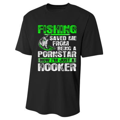 Fishing Top Fishing Saved Me From Being A Pornstar Hooker Performance Sprint T-Shirt