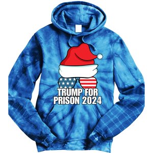 Funny Trump For Prison 2024 Sunglasses Usa Flag Christmas Gift Tie Dye Hoodie