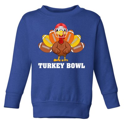 Funny Turkey Football Thanksgiving Turkey Bowl Gift Toddler Sweatshirt