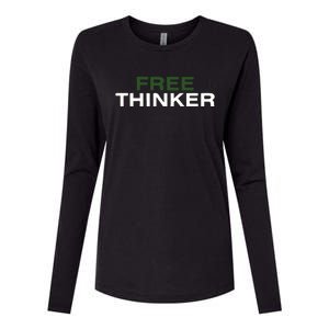 Free Thinker Womens Cotton Relaxed Long Sleeve T-Shirt