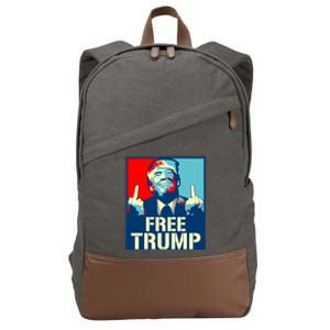 Free Trump Free Donald Trump Republican Supporter Cotton Canvas Backpack