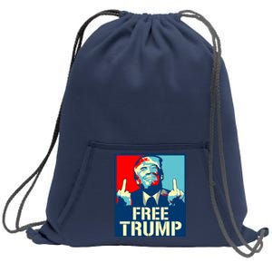 Free Trump Free Donald Trump Republican Supporter Sweatshirt Cinch Pack Bag