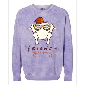 Funny Thanksgiving Friends Turkey Head Colorblast Crewneck Sweatshirt