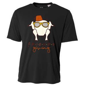 Funny Thanksgiving Friends Turkey Head Cooling Performance Crew T-Shirt