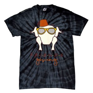 Funny Thanksgiving Friends Turkey Head Tie-Dye T-Shirt