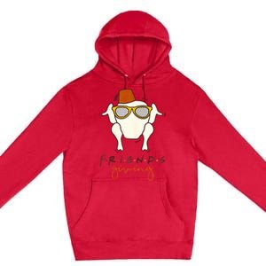 Funny Thanksgiving Friends Turkey Head Premium Pullover Hoodie