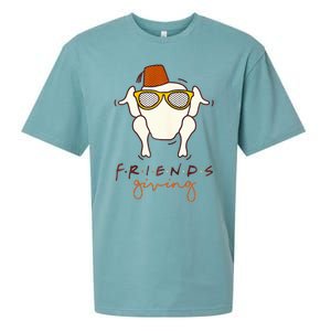 Funny Thanksgiving Friends Turkey Head Sueded Cloud Jersey T-Shirt