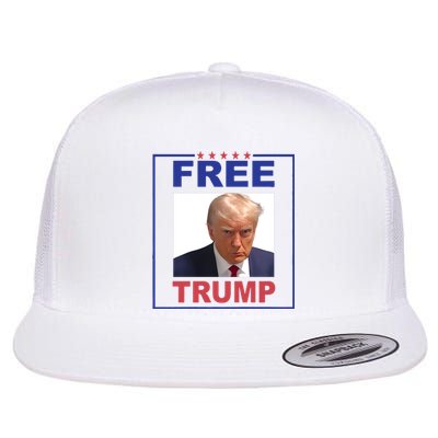 Free Trump Funny Trump Not Guilty Flat Bill Trucker Hat