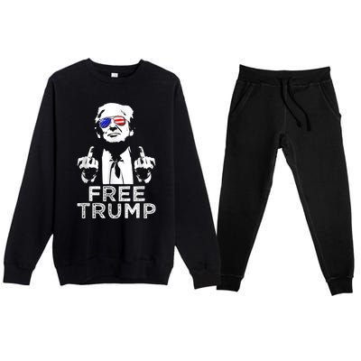 Free Trump, Free Donald Trump 2024 Premium Crewneck Sweatsuit Set