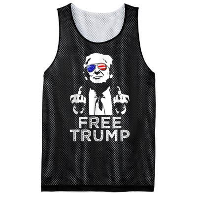 Free Trump, Free Donald Trump 2024 Mesh Reversible Basketball Jersey Tank