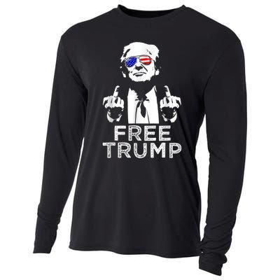 Free Trump, Free Donald Trump 2024 Cooling Performance Long Sleeve Crew