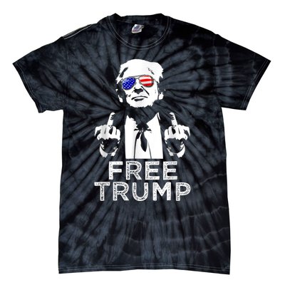 Free Trump, Free Donald Trump 2024 Tie-Dye T-Shirt