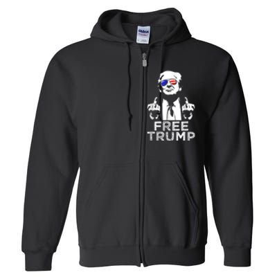 Free Trump, Free Donald Trump 2024 Full Zip Hoodie