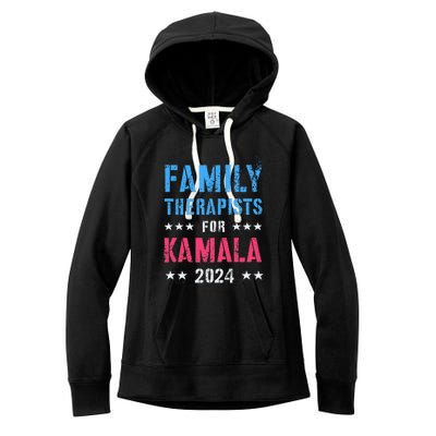 Family Therapists For Kamala 2024 47th Grab Him By Ballot Women's Fleece Hoodie