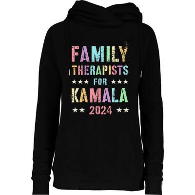 Family Therapists For Kamala 2024 47th IM Speaking Womens Funnel Neck Pullover Hood