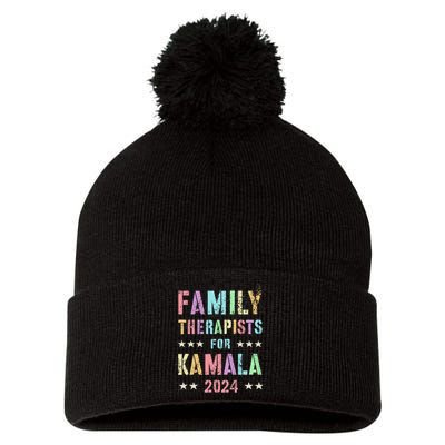 Family Therapists For Kamala 2024 47th IM Speaking Pom Pom 12in Knit Beanie