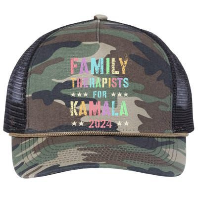 Family Therapists For Kamala 2024 47th IM Speaking Retro Rope Trucker Hat Cap