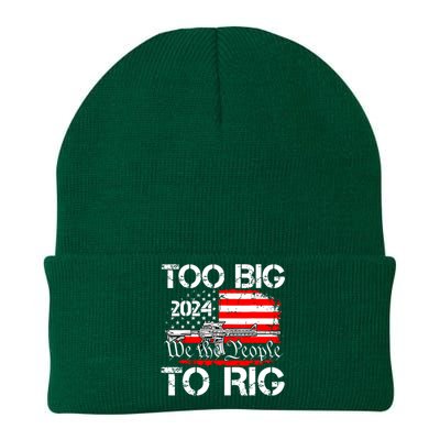 Funny Trump Funny Too Big To Rig Knit Cap Winter Beanie