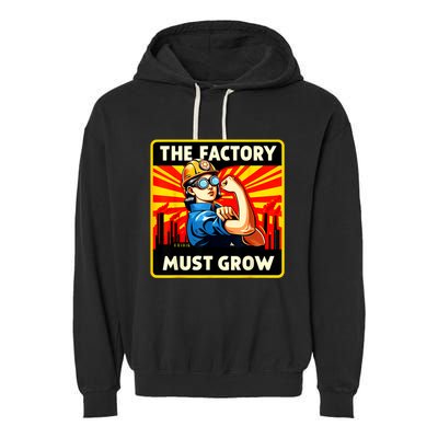 Factorio The Factory Must Grow Garment-Dyed Fleece Hoodie