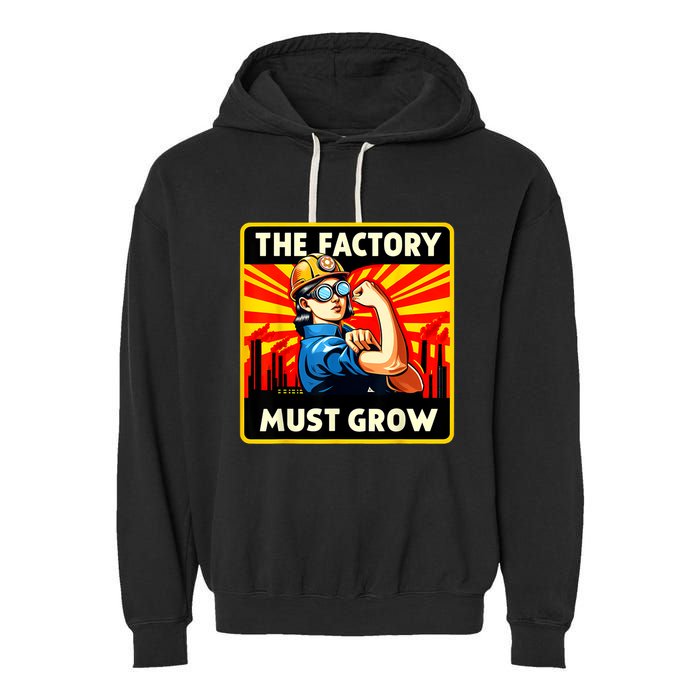 Factorio The Factory Must Grow Garment-Dyed Fleece Hoodie