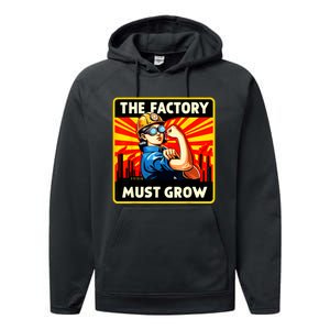 Factorio The Factory Must Grow Performance Fleece Hoodie