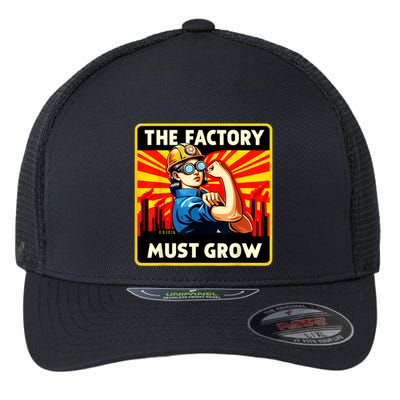 Factorio The Factory Must Grow Flexfit Unipanel Trucker Cap