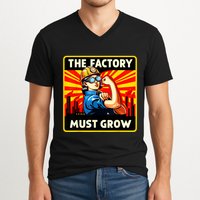Factorio The Factory Must Grow V-Neck T-Shirt