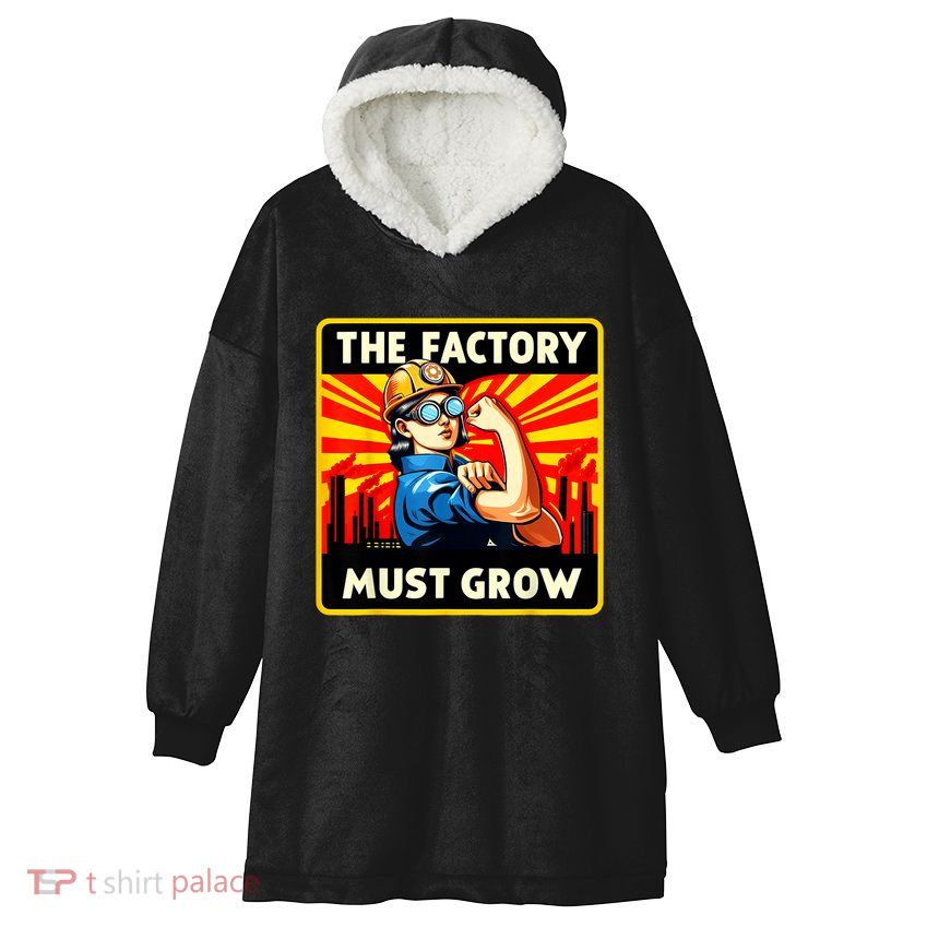 Factorio The Factory Must Grow Hooded Wearable Blanket