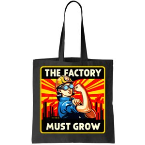 Factorio The Factory Must Grow Tote Bag