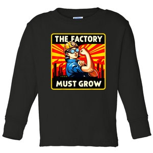 Factorio The Factory Must Grow Toddler Long Sleeve Shirt