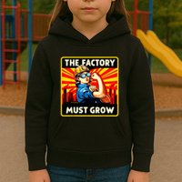 Factorio The Factory Must Grow Kids Hoodie
