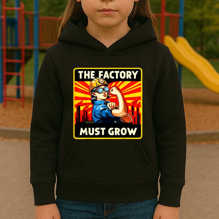Factorio The Factory Must Grow Kids Hoodie