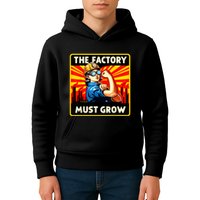 Factorio The Factory Must Grow Kids Hoodie