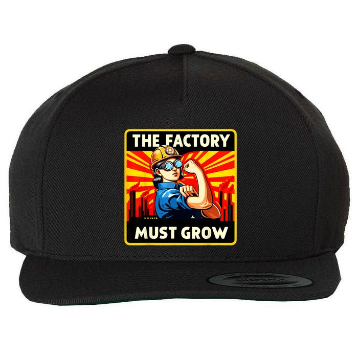 Factorio The Factory Must Grow Wool Snapback Cap