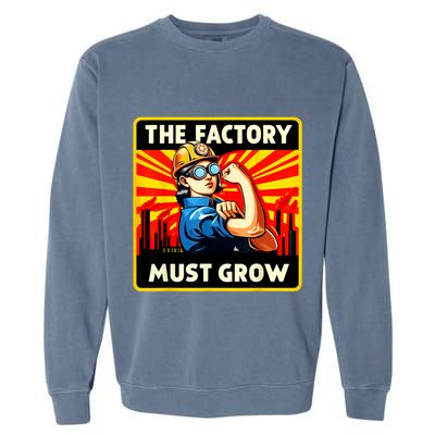 Factorio The Factory Must Grow Garment-Dyed Sweatshirt