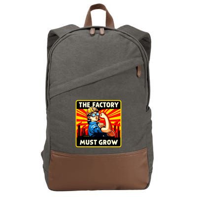Factorio The Factory Must Grow Cotton Canvas Backpack