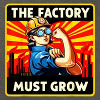 Factorio The Factory Must Grow Cotton Canvas Backpack
