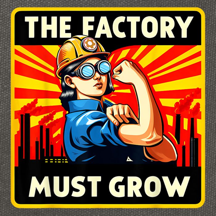 Factorio The Factory Must Grow Cotton Canvas Backpack
