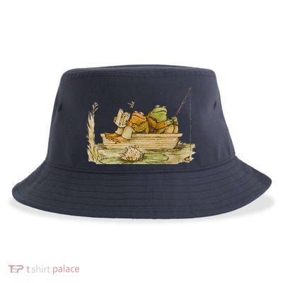 Frog & Toad Fishing Vintage Classic Book Frog Reading Book Sustainable Bucket Hat