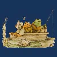 Frog & Toad Fishing Vintage Classic Book Frog Reading Book Womens Tank Top