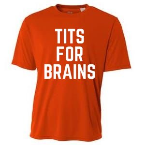 Funny Tits For Brains Sarcasm Saying Feminist Mama Christmas Cooling Performance Crew T-Shirt