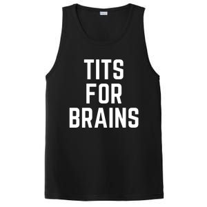 Funny Tits For Brains Sarcasm Saying Feminist Mama Christmas PosiCharge Competitor Tank