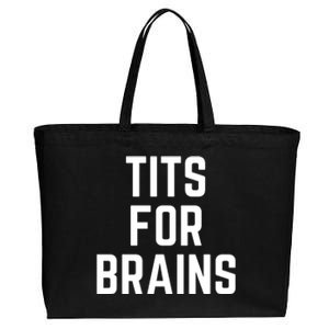 Funny Tits For Brains Sarcasm Saying Feminist Mama Christmas Cotton Canvas Jumbo Tote