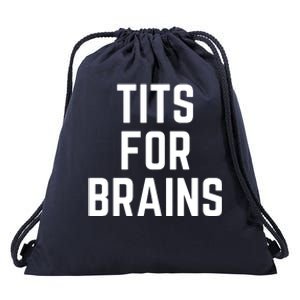 Funny Tits For Brains Sarcasm Saying Feminist Mama Christmas Drawstring Bag